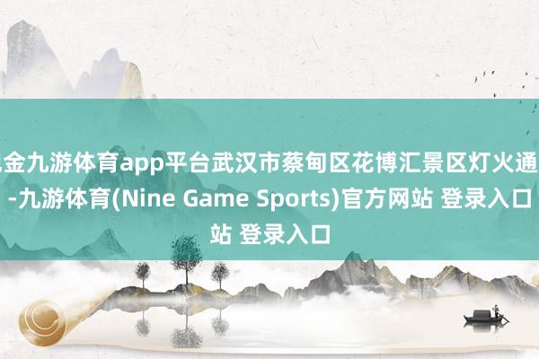 现金九游体育app平台武汉市蔡甸区花博汇景区灯火通后-九游体育(Nine Game Sports)官方网站 登录入口